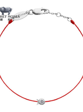 Redline/红绳女士Mini Pure Fish鱼形白金包裹钻石手链幸运手绳