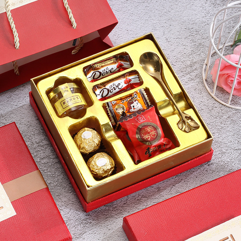 森系伴手礼结婚礼喜糖盒成品含糖果回礼订婚喜糖巧克力随手礼盒装