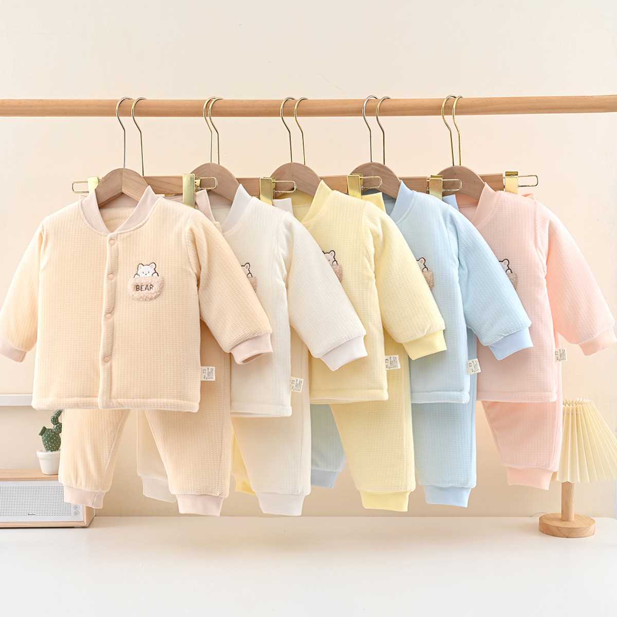 儿童200克加厚棉服无骨分体高腰