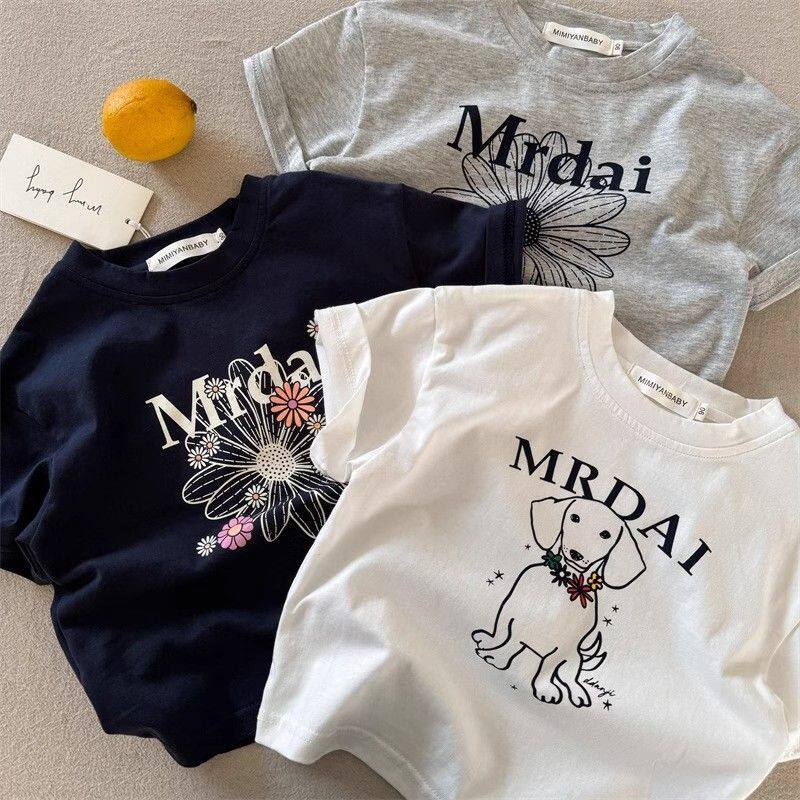 男童女童短袖T恤2025夏季新款中小儿童卡通上衣宝宝可爱洋气童装