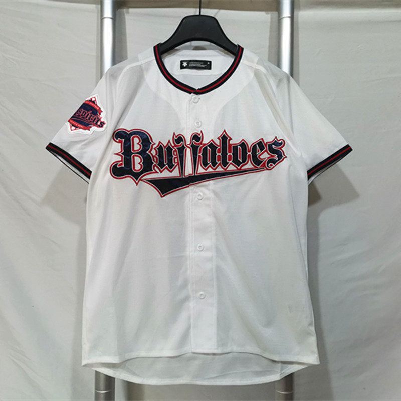 일본 싱글 야구 유니폼 요코하마 베이 스타 캐주얼 남성 및 여성 파란색 줄무늬 속건성 운동복 느슨한 통기성 부모-자식 의류