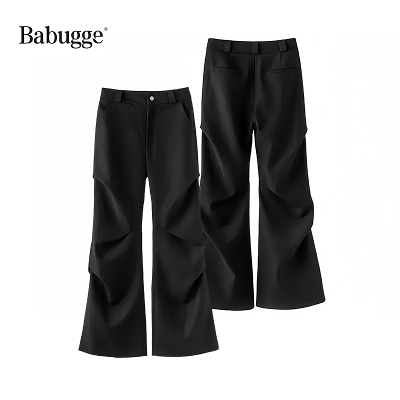 长裤微喇潮微喇休闲西裤