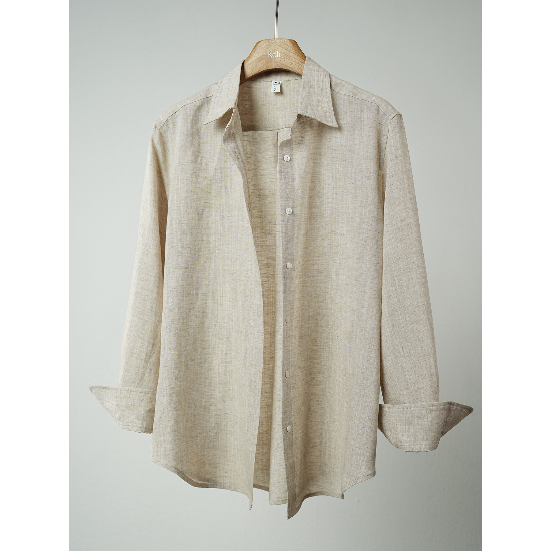 【天丝亚麻】麻本色RL经典老钱风衬衫女慵懒松弛宽松春夏长袖上衣