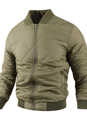 美式潮流飞行员夹克男加厚棉衣冬季防寒保暖棒球领外套商务休闲服