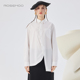 微弹棉感弧形门襟衬衫 容子木ROSEMOO25秋 商场同款 RSS3CC122A