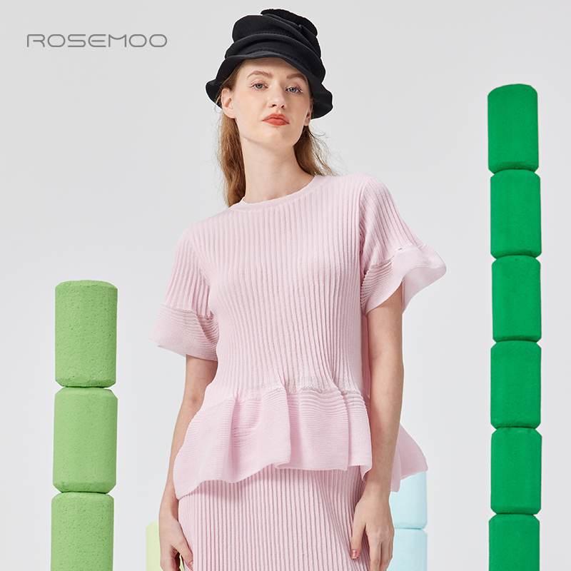 ROSEMOO/容子木25年夏季新款丝滑亲肤透明纱套头衫RSS2TP335C