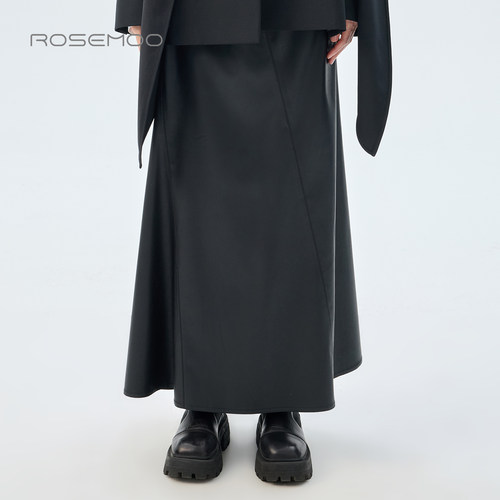 容子木ROSEMOO26秋【商场同款】光泽感环保皮A字半裙RWM3QP469D