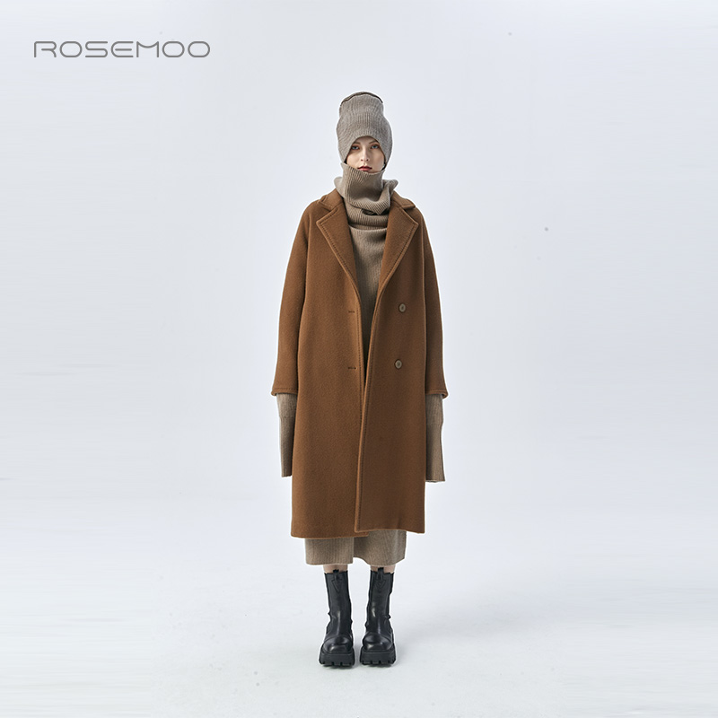 容子木ROSEMOO双面呢长款大衣