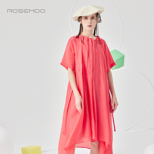 容子木ROSEMOO24年夏季清透飘逸压褶连衣裙RCL2LS110A