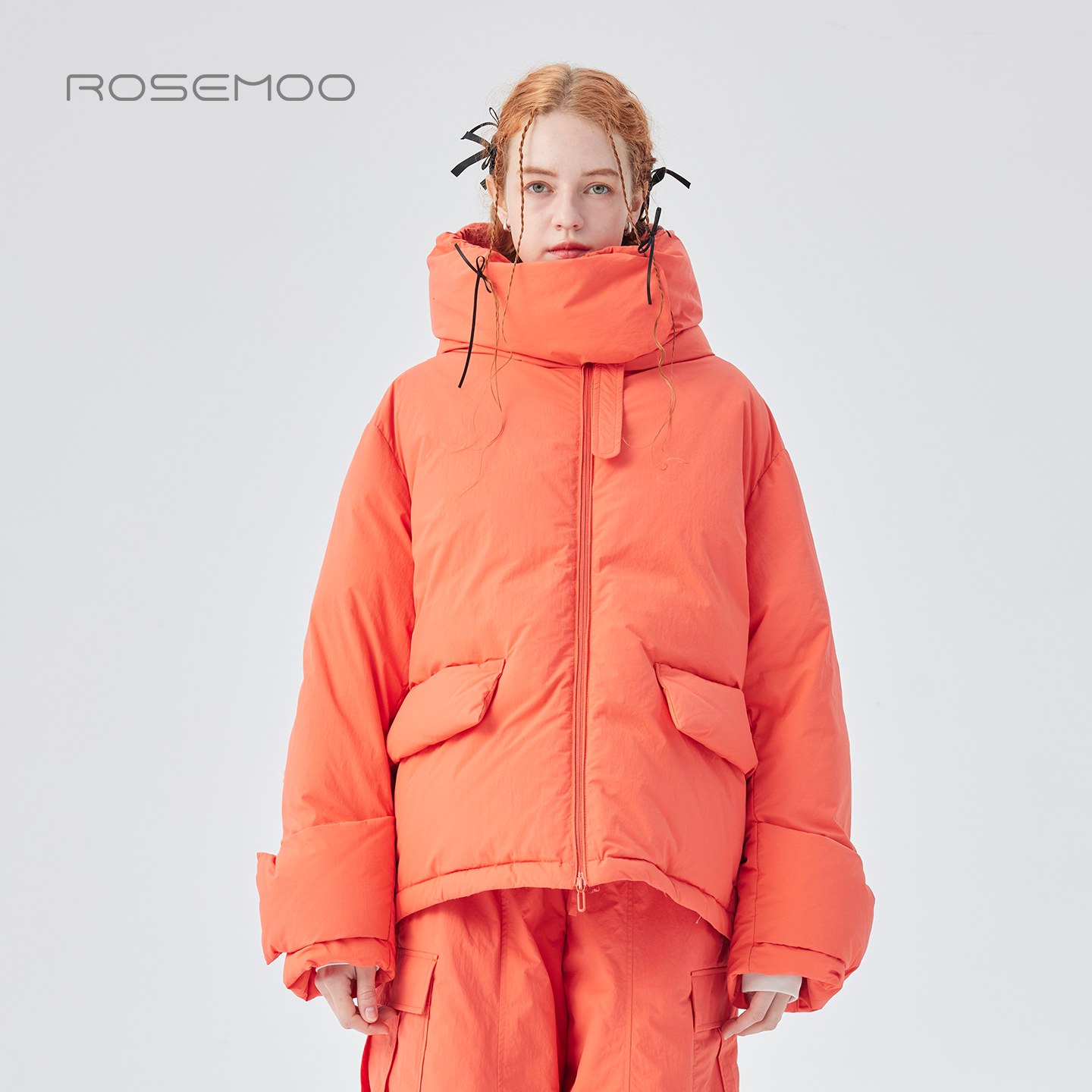 容子木ROSEMOO25冬【商场同款】微肌理挺阔短款羽绒服RSS4YP402D