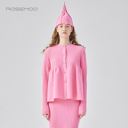 容子木ROSEMOO2026冬【商场同款】干爽挺阔圆领开衫RWM4NP624T