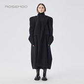 容子木ROSEMOO25冬商场同款 绵羊毛细腻双面呢长款 大衣RSS4DW442D