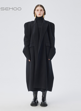 容子木ROSEMOO25冬商场同款绵羊毛细腻双面呢长款大衣RSS4DW442D