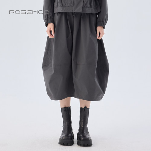 容子木ROSEMOO26春商场同款挺阔质感花苞松紧腰半裙RWM1QP255B