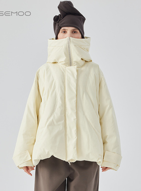 容子木ROSEMOO24年冬季新款亮面双压弧线羽绒服RCL4YP316C