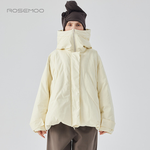 容子木ROSEMOO24年冬季 亮面双压弧线羽绒服RCL4YP316C 新款