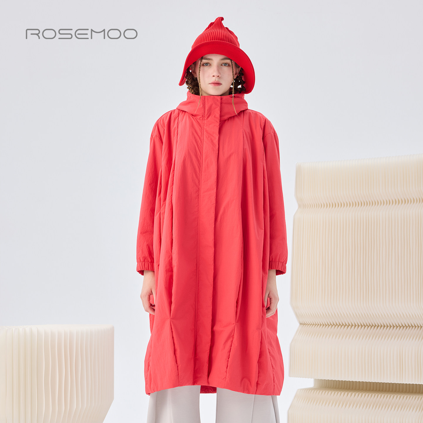 容子木ROSEMOO26春【商场同款】轻量感拉链长款外套RWM1OP105A