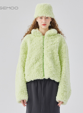 容子木ROSEMOO24年冬季新款柔软拼接短款外套RCL4WP212B