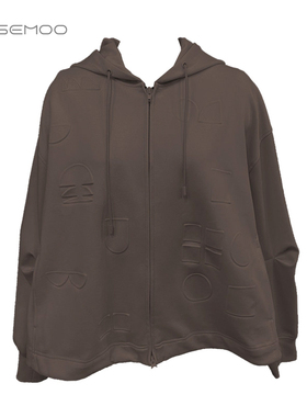 容子木ROSEMOO24年冬季新款微弹肌理感几何图案外套RCL4WC458D