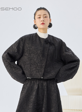容子木ROSEMOO26春商场同款肌理系结斜门襟盘扣外套RWM1WP110A
