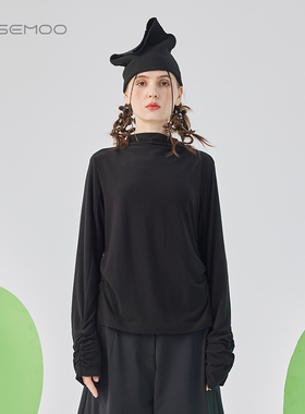 容子木ROSEMOO25春商场同款舒爽亲肤针织小高领打底衫RSS1TP121A