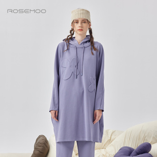 容子木ROSEMOO 棉感微弹连帽连衣裙RMT4LC212B 商场同款