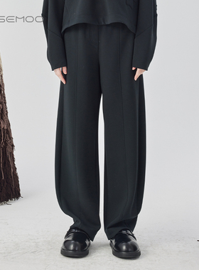 容子木ROSEMOO24年冬季新款微弹亲肤舒适宽松豌豆裤RCL4KC105A