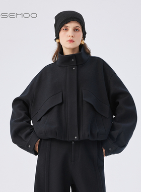 容子木ROSEMOO25秋【商场同款】含绵羊毛口袋短款外套RSS3WW415D