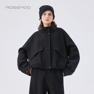 容子木ROSEMOO25秋【商场同款】含绵羊毛口袋短款外套RSS3WW415D