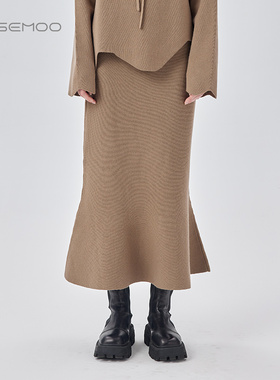 容子木ROSEMOO【商场同款】舒适微弹鱼尾半裙RMT4QP223B