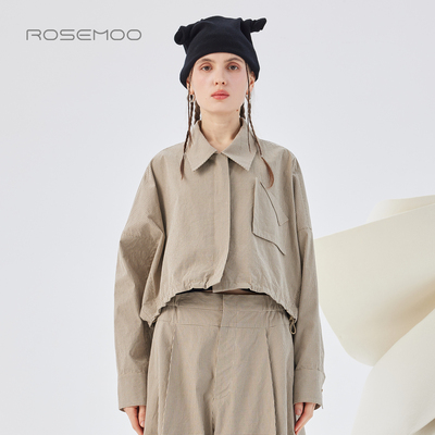 容子木ROSEMOO25秋【商场同款】棉感挺阔质感长袖衬衫RSS3CC324C