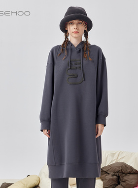 容子木ROSEMOO【商场同款】柔软双层针织连帽连衣裙RMT4LC418D