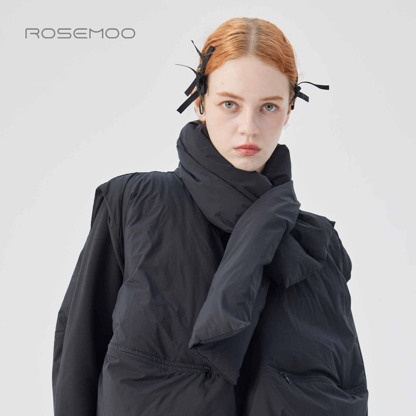 容子木ROSEMOO25冬【商场同款】微皱哑光亲肤保暖围巾RSS4RP230B