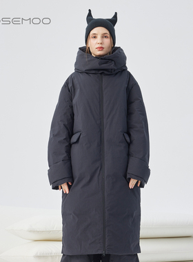 容子木ROSEMOO25冬【商场同款】微肌理挺阔长款羽绒服RSS4YP403D