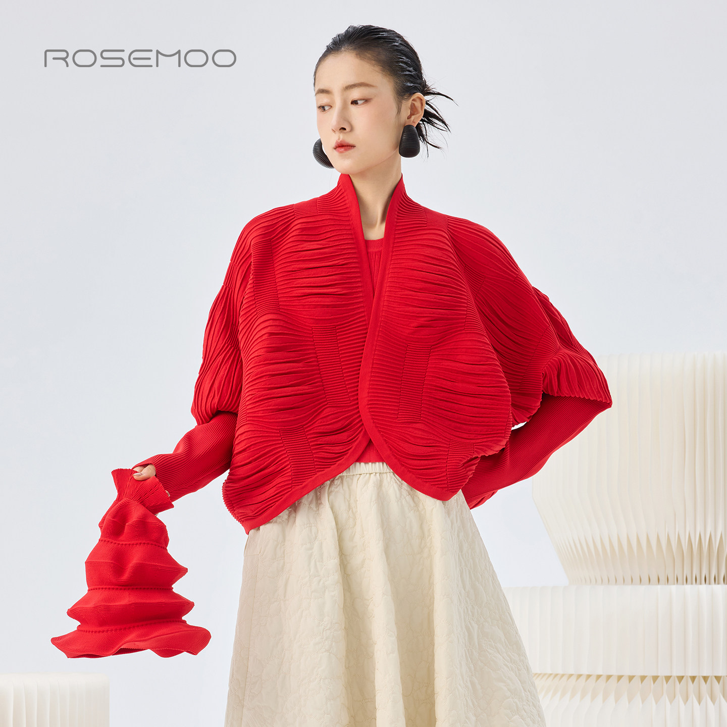 容子木ROSEMOO26春【商场同款】干爽肌理感长袖开衫RWM1NP128A