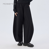 容子木ROSEMOO26春商场同款 微弹挺阔宽松松紧腰长裤 RWM1KP285B