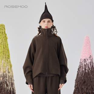 大衣RCL4DW101A 轻量感针织呢短款 容子木ROSEMOO24年冬季 新款