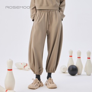 容子木ROSEMOO25秋商场同款 RSS3KP264B 微弹小细绒针织收脚口长裤