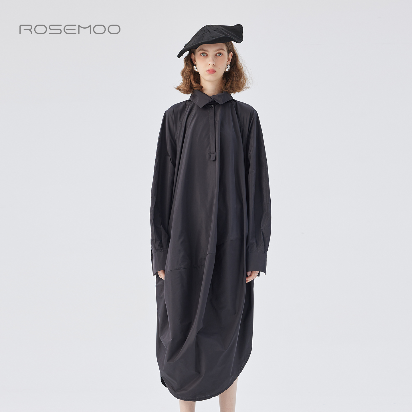 容子木ROSEMOO25秋【商场同款】挺阔质感衬衫款连衣裙RSS3LS208B