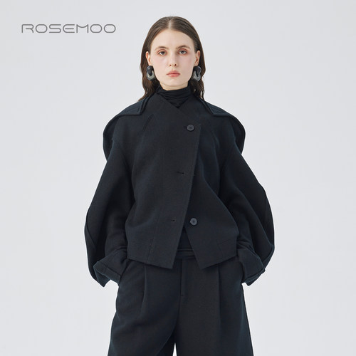 容子木ROSEMOO25冬【商场同款】绵羊毛棉感短款大衣RSS4DW209B