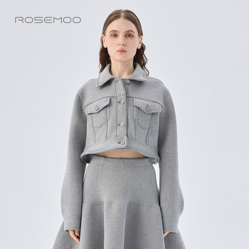 容子木ROSEMOO26春商场同款微弹任意捏造型鱼骨外套RWM1WP276B