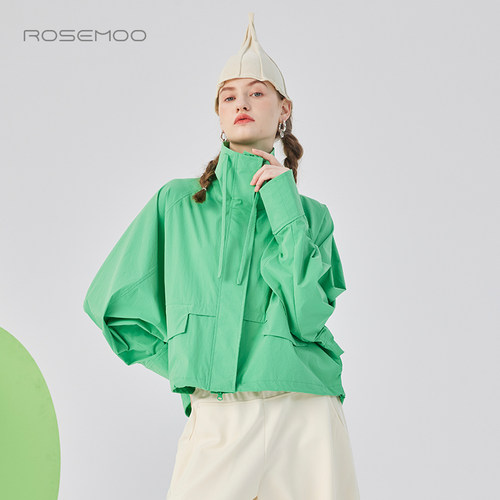 容子木ROSEMOO25春【商场同款】轻爽轻薄短款风衣外套RSS1WP303C