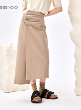 容子木ROSEMOO【商场同款】不规则设计绵羊毛半裙RMT1QW162A