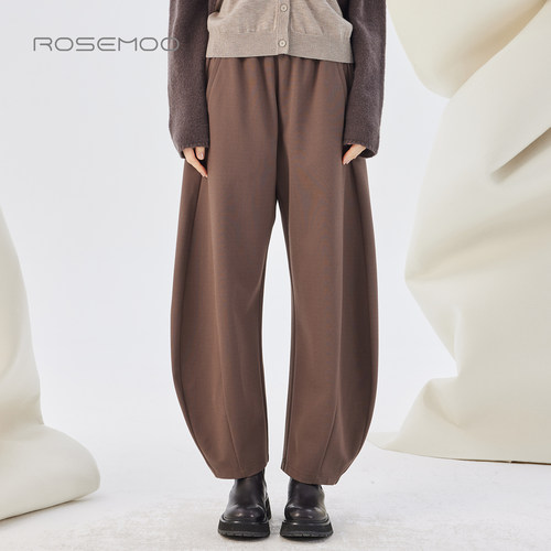 容子木ROSEMOO25秋【商场同款】微弹针织宽松豌豆裤RSS3KP304C