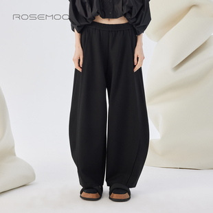 容子木ROSEMOO25年秋季 RSS3KC229B 新款 微弹干爽宽边宽松长裤