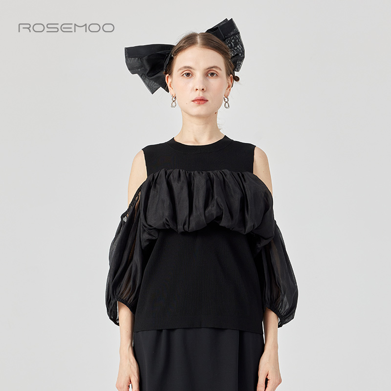 24年夏季新款亲肤透气拼接款上衣