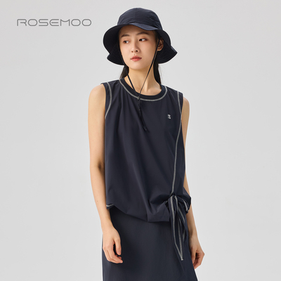 容子木ROSEMOO26夏【商场同款】微弹轻薄系结套头背心RWM22P213B
