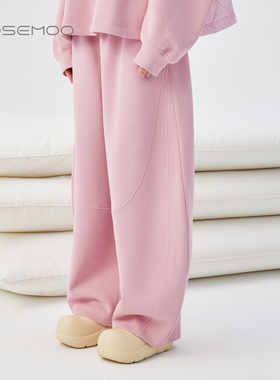 容子木ROSEMOO新款【商场同款】肌理感宽松松紧腰长裤RWM1KC352C