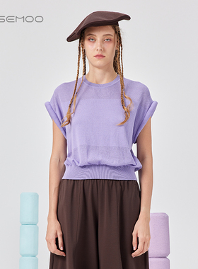 ROSEMOO/容子木25夏【商场同款】微透亲肤棉边无袖上衣RSS2TP458D