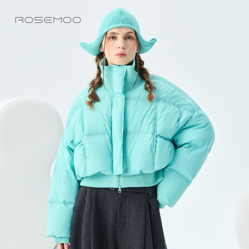 容子木ROSEMOO2026冬【商场同款】针织拼接短款羽绒服RWM4YP103A